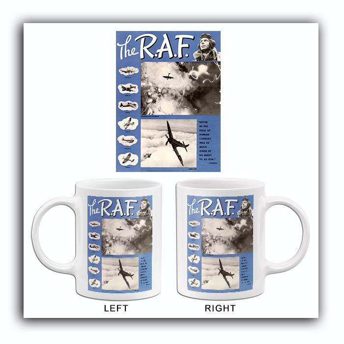 The R.A.F. - Lancaster Halifax Spitfire - 1940s - World War II - Propaganda Mug - $23.99 - $27.99