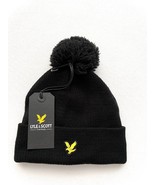Lyle &amp; Scott Vintage Knit Pom Rib Beanie Jet Black - $1,130.27 MXN