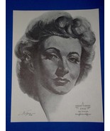 Greer Garson Academy Award Oscar Portrait Print Vintage 1962 Volpe Mrs. ... - $227.89 MXN