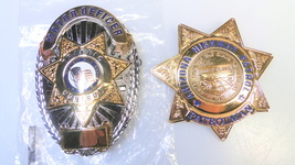Arizona Highway Patrol Badge &amp; Badger Motor Officer Traffic Badge Lot - £75.76 GBP