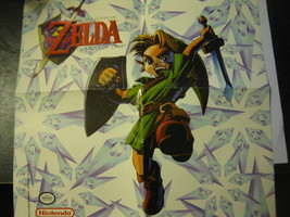 (MX-5) Vintage Nintendo 64 Poster: Legend of Zelda Ocarina of Time - 12" x 12" - $5.00