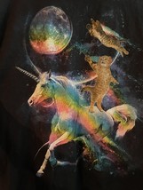 Cat Unicorn Cosmic Space Moon T Shirt Unisex Adult Size 2XL (runs small) - £11.98 GBP