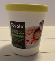 Tovolo 1 Quart Ice Cream Gelato Sorbet White Tub with Yellow Lid 61-3583 - £16.81 GBP