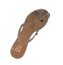 Transparent Pink Sandals Studded Straps SINGLE LEFT Size 8(SHIPS IN 24HRS) - $28.59