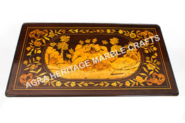 4&#39;x2&#39; Marble Dining Hallway Table Top Handmade Inlay Arts Patio Home Decorative - £1,489.85 GBP