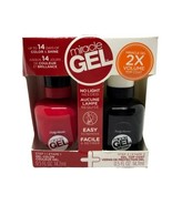 Sally Hansen Miracle Gel Red Eye Color Top Coat Nail Polish Duo Set Kit ... - £9.19 GBP