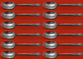 Brocade by International Sterling Silver Teaspoon Set 12 pieces 6&quot; - £372.12 GBP
