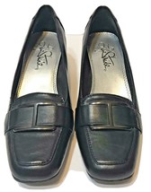 Life Stride Womens Lynx Size 7 M Black Slip On Buckle Pumps Shoes Mint Condition - £17.26 GBP