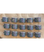 (15) Dansk 8oz International Blue Mosaic Wave Designs Ltd Coffee Mugs - $149.99