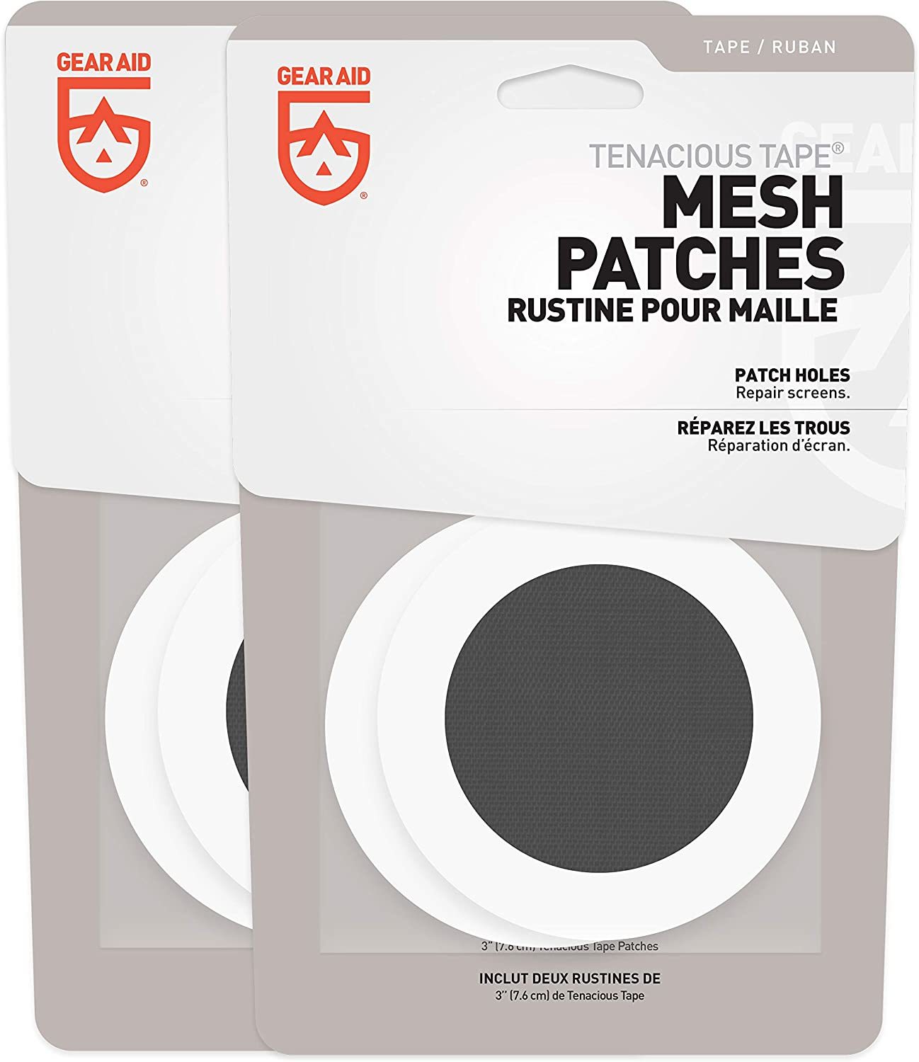 Tenacious Tape Mesh Patches, 3&quot; Rounds, 2 Pack, From Gear Aid Are Used T... - $37.95