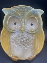 Owl Shaped Serving Bowl 9.75”x7.5”. 2.5” Deep. Microwave/DW Safe Boho Retro - £12.27 GBP