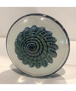 Blue Seashell Art Glass Paperweight by Robert Eickholt 1994 - £75.06 GBP