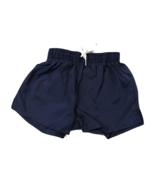 NOS Vintage 90s Youth Small Blank Lined Nylon Running Soccer Shorts Navy... - $23.71