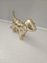 VICTORIA&#39;S SECRET STUFFED DOG, Gold Metallic White &quot;PINK&quot; - $9.49