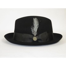 Men Bruno Capelo Fedora Hat Wool 100% Fine Australian Wool Marco MC940 Black image 5