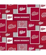 College Indiana University Hoosiers Fleece Fabric Print by the yard A506.63 - $14.97