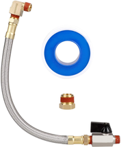 Extended Tank Drain Assembly Kit With 10 Inch Braided Steel Hose 1/4 Inch NEW - £17.65 GBP