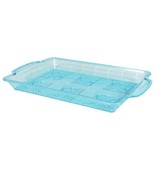 Crafter&#39;s Corner Plastic Picnic Summer Light Blue Tray, 13x8-in.-NEW-SHI... - $12.75