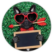 French Bulldog Glasses Arrow : Gift Coaster Pet Dog Puppy Funny Grass Animal Cut - £3.98 GBP
