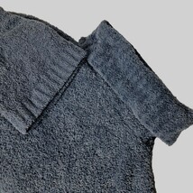 Express Womens Fleece Cowl Neck Sweater Size Large Solid Blue Winter Pul... - $19.81