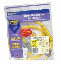 Gas Connector 3/8&#39;&#39; OD 1/2&#39;&#39; FIP x 1/2&#39;&#39; Dia. MIP 60&#39;&#39; L, Brasscraft CSS... - $343.32 MXN