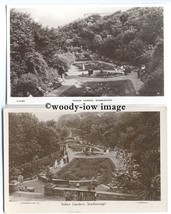 tq0166 - Yorks - Two Different Views of Italian Gardens Scarborough- 2 Postcards - £1.99 GBP