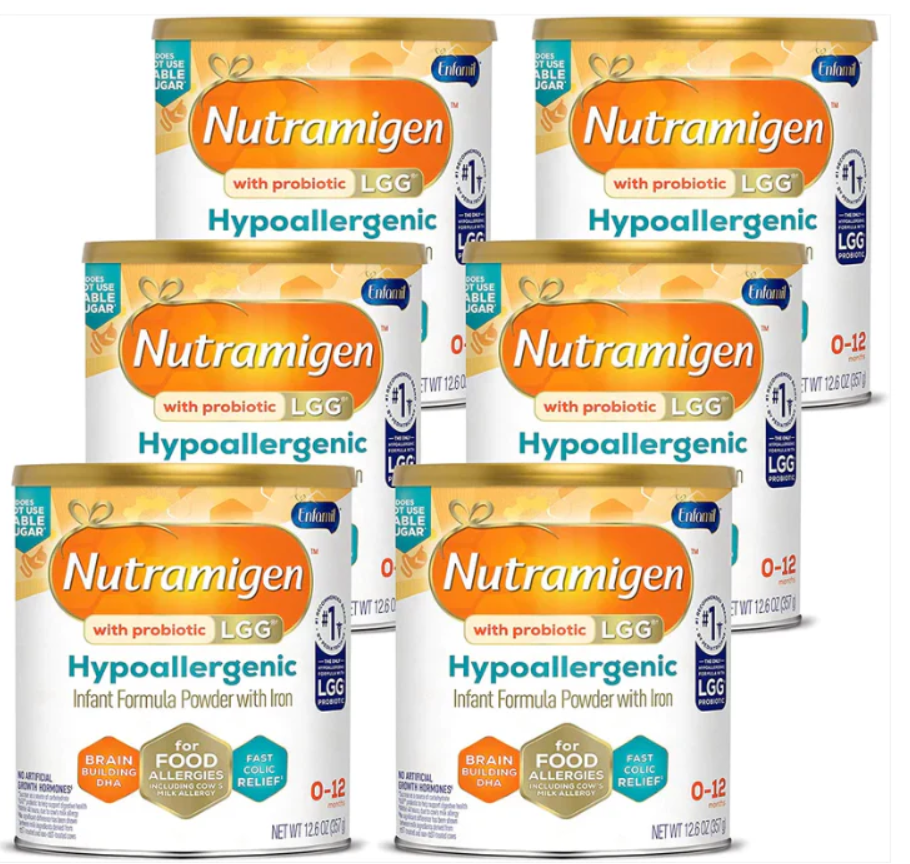 Nutramigen W/ LGG Infant Formula 12.6 oz. Can Powder, 6 Pack Expires(10/... - $109.24