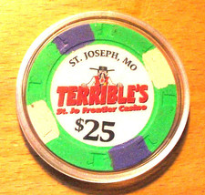 (1) $25. TERRIBLE&#39;S FRONTIER CASINO CHIP - Saint Joseph, Missouri - $49.95