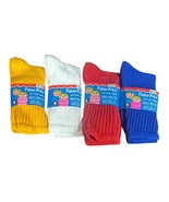Vtg Fisher Price 90s Toddler Boys Solid Color Cotton Crew Socks 4 Pr  Si... - $24.74