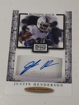 Justin Henderson Louisiana Tech Bulldogs 2021 Sage Premier Draft Certified Auto - £3.94 GBP