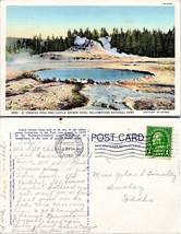 Wyoming Yellowstone National Park Castle Geyser Cone Posted 1936 VTG Postcard - £7.39 GBP