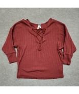 We the Free Sweater 3/4 Sleeve Burgundy Women&#39;s Size PS - £13.93 GBP