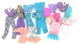 Vintage Barbie Doll Clothes Lot Jumpsuit Dress Floral Dot Dress Silky - $24.00