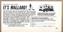 1963 Print Ad Mallard 17 1/2&#39; Drake Travel Trailers West Bend,WI - £7.89 GBP