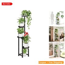 Versatile 4-Tier Plant Display Stand - Modern Metal Design for Home &amp; Ga... - $50.44