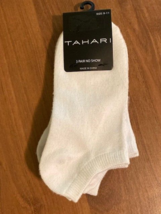 Tahari No Show Socks 3 Pairs - Shoe Size 9-11 White New - $6.71
