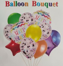 1 Set 12 Pcs Balloons Bouquet Happy Birthday Decoration Adult Kids Start... - £12.16 GBP