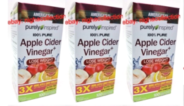 3xPurelyInspired3X Apple Cider Vinegar Pills Weight Loss, 100 ct/Bottle 03/19/24 - £22.15 GBP