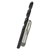 DRILL AMERICA 1/8&quot; Carbon Steel NPT Tap and &quot;R&quot; HSS Drill Bit Kit in Sto... - $34.67