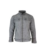 Men &amp; Women Leather Jacket Vintage Biker Café Racer Designer Distressed ... - $277.46 CAD