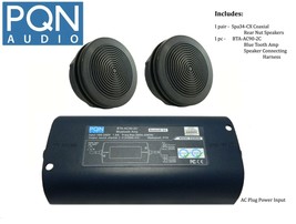 PQN Audio SPEAKERS &amp; BLUETOOTH AMPLIFIER AC Power Waterproof Stereo Syst... - £182.57 GBP