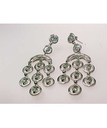 Genuine DIAMONDS and PERIDOT Dangle EARRINGS - 1 3/4 inches long - FREE ... - $95.00