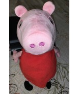 Peppa Pig 2003 animated talking Plush 12&quot; doll in dress Several Phrases EUC - £9.05 GBP