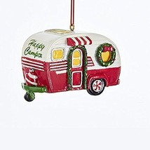 Red and White Happy Camper RV Trailer Christmas Tree Ornament Camping J8394 New - $27.99