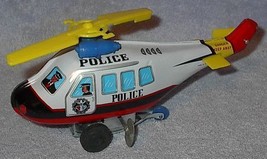 Vintage Tin and Plastic Wind Up Toy Police Helicopter Korea - £7.92 GBP