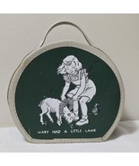 VTG 1950s Mary Had a Little Lamb Child&#39;s Vinyl Cardboard Hatbox Style Su... - $67.63 CAD