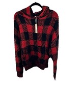 NEW. SKIMS BUFFALO CHECK BRICK RED PLAID UNISEX COZY KNIT HOODIE SZ S/M ... - €33,76 EUR