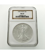 1992 Argento American Eagle Selezionato Da NGC Come - $100.29