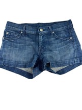 7 For All Mankind Womens Size 26 Denim Lindsay Shorts Blue Jean Stretch - $24.75