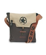 STG Brown Camel Canvas Sturdy Messenger Bag for Unisex Adults - $79.86